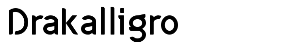 Drakalligro font preview